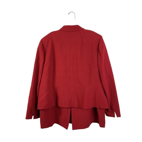 Tahari Arthur S. Levine Women's Ruby Red Jacket & Skirt Suit Set - Picture 2 of 12